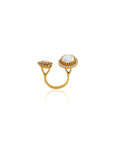 Kundan Gold Two-Head Ring
