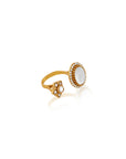 Kundan Gold Two-Head Ring