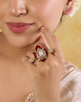 Kanavi Kundan Polki Ring