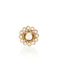 Kundan Polki Circle Gold Ring