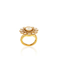 Kundan Polki Circle Gold Ring