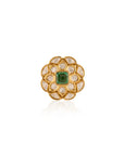 Kundan Gold Emerald Ring