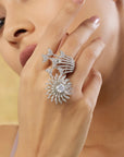 Zarvini Zircon Statement Ring