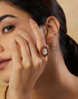 Ruby Kundan Polki Gold Ring