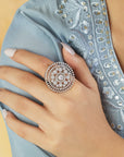 Diamante Zircon Statement Silver Ring
