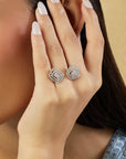 White Zircon Two Headed Ring