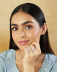 White Zircon Two Headed Ring