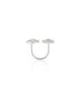 White Zircon Two Headed Ring