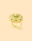 Emerald Jadau Gold Statement Ring