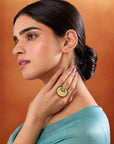 Crescent Kundan Ring