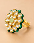 Floral Kundan Ring