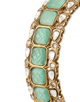 Heera Panna Cuff Bracelet