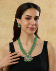 Heera Panna Long Necklace Set