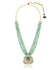 Heera Panna Long Necklace Set