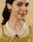 Manik Pearl Cocktail Necklace Set