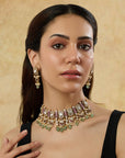 Manik Panna Statement Necklace Set