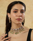 Manik Panna Statement Necklace Set