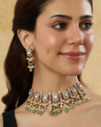 Manik Panna Statement Necklace Set