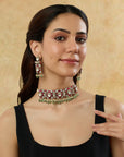 Manik Panna Choker Necklace Set