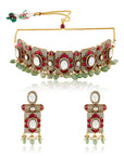 Manik Panna Choker Necklace Set