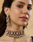 Manik Panna Choker Necklace Set