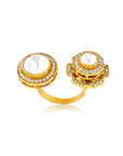 Kundan Polki Two-Head Ring