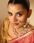 Kundan Drops Three Layered Set