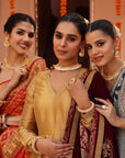Pearl Temple Statement Bangles