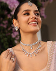 Pearl Zirconia Necklace Set