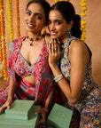Manik Kundan Polki Necklace Set