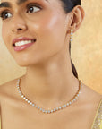 Zircon Tennis Gold Necklace Set