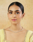 Zircon Tennis Gold Necklace Set