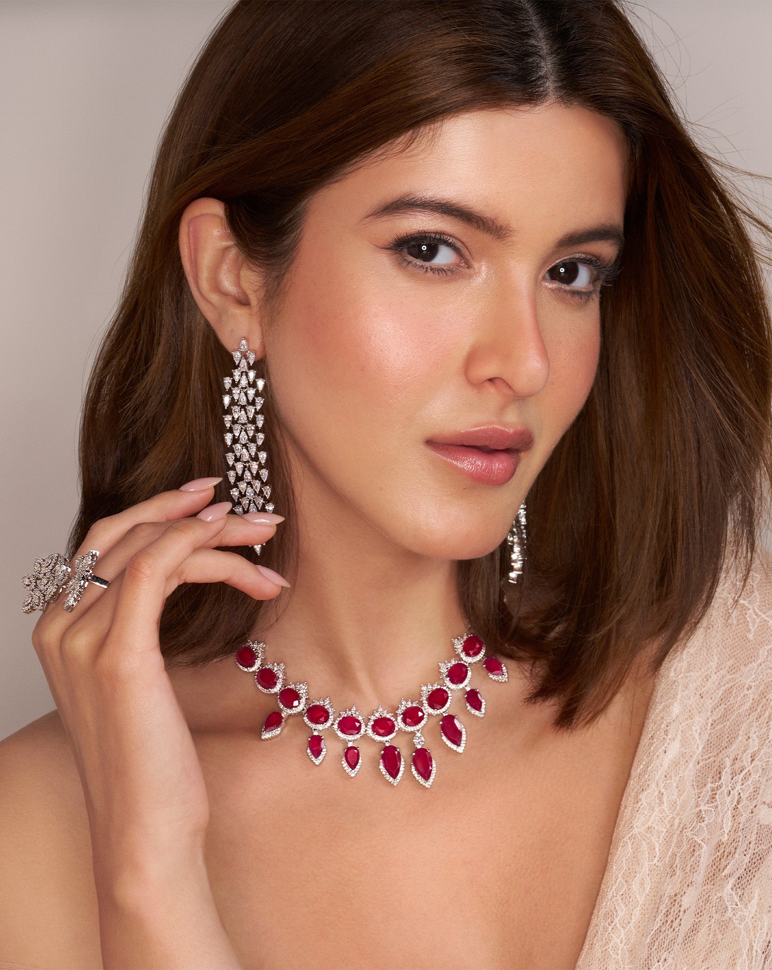 Abira Zircon Necklace Set