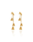 Kundan Polki Gold Dangler Kashmiri Earrings