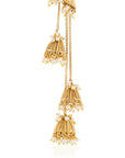 Kundan Polki Gold Dangler Kashmiri Earrings