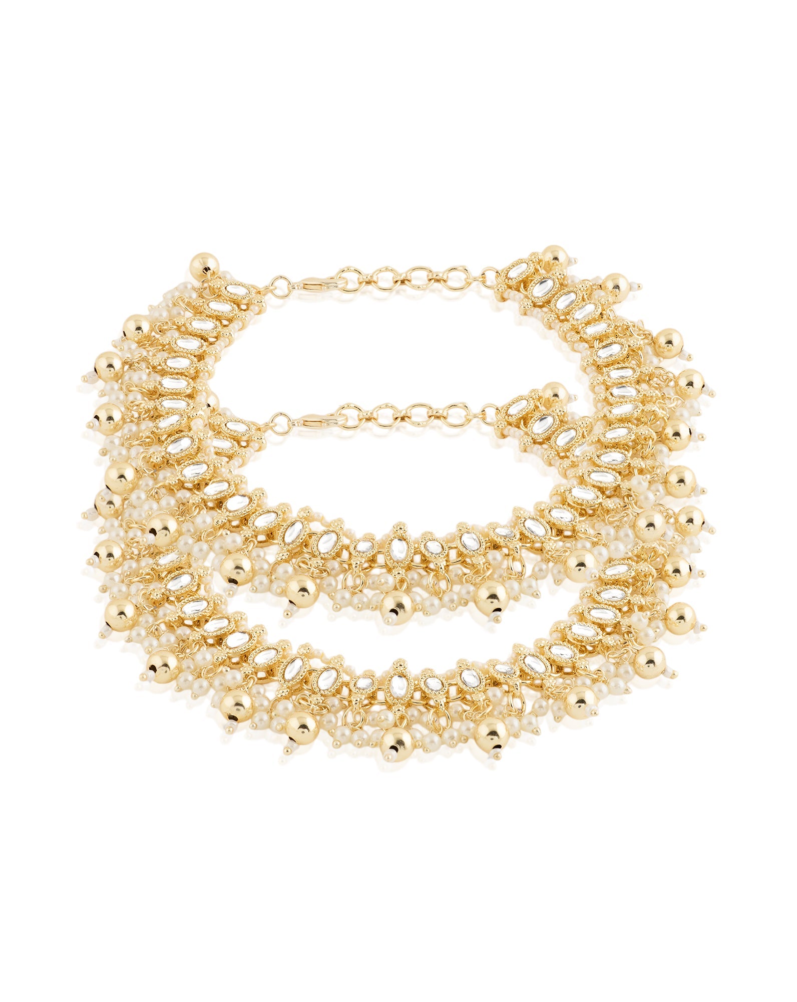Kundan Gold Payal Anklet