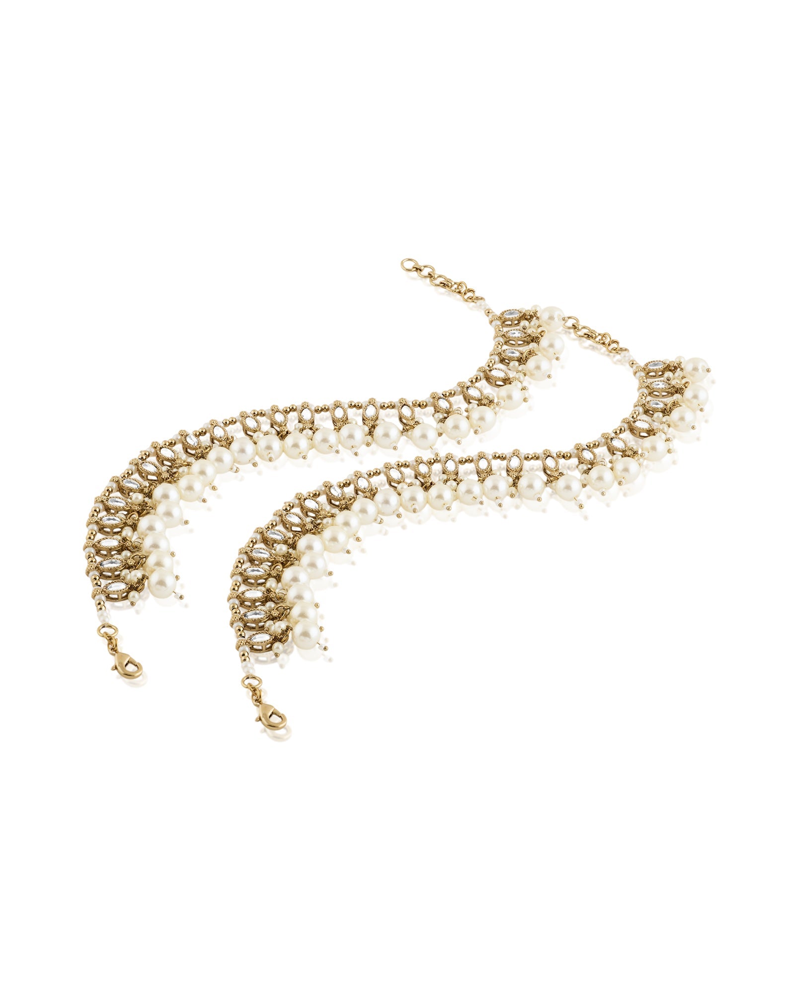 Gold Kundan Payal Anklet