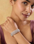 White Zirconia Cuff Bracelet