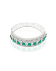 Emerald Zirconia Bangle Bracelet