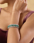 Emerald Zirconia Bangle Bracelet