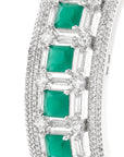 Emerald Zirconia Bangle Bracelet