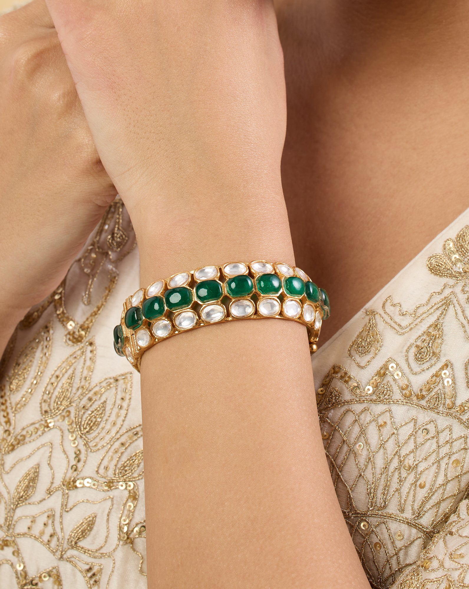 Kairen Kundan Polki Bangle