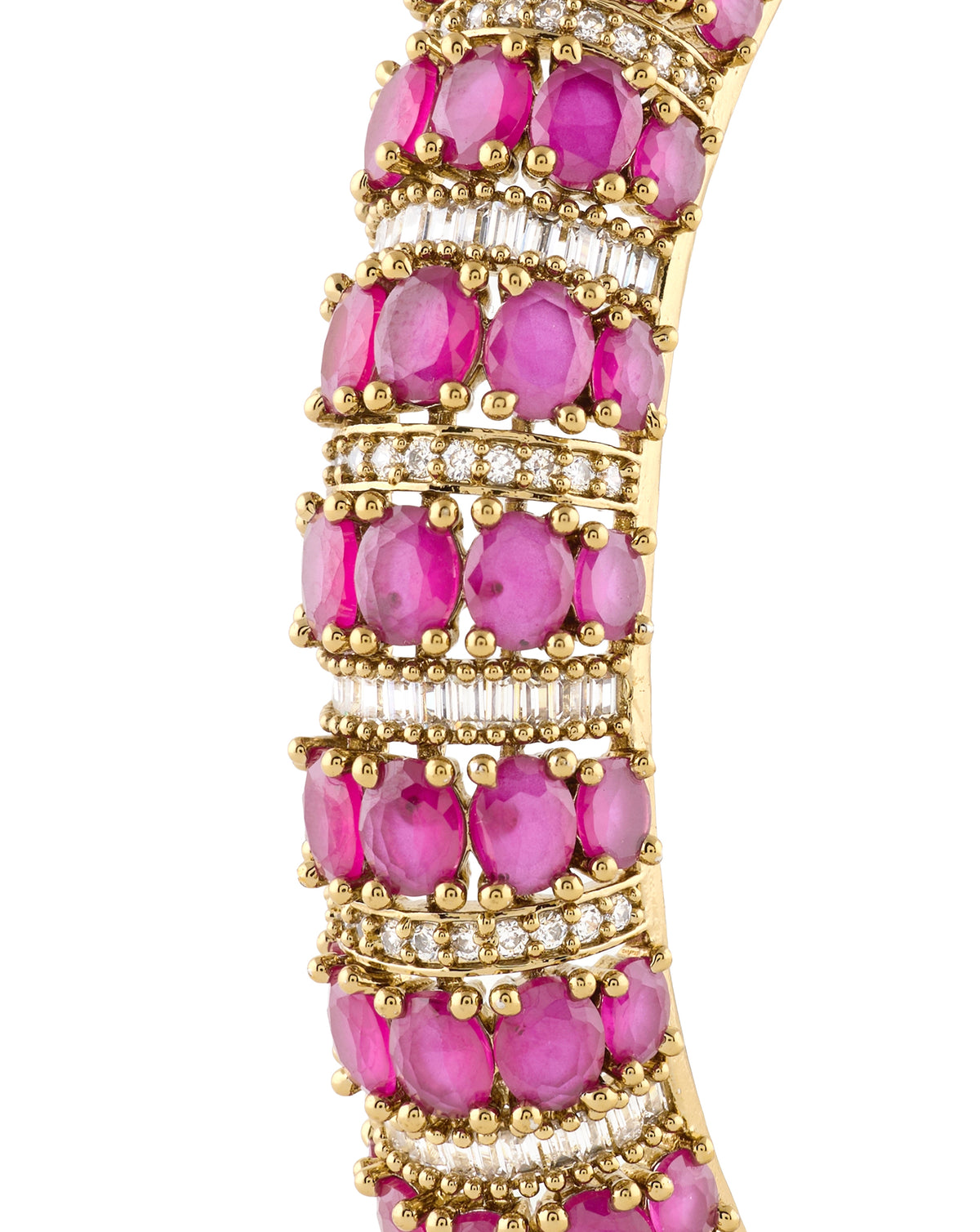 Zircon Ruby Striped Bangle