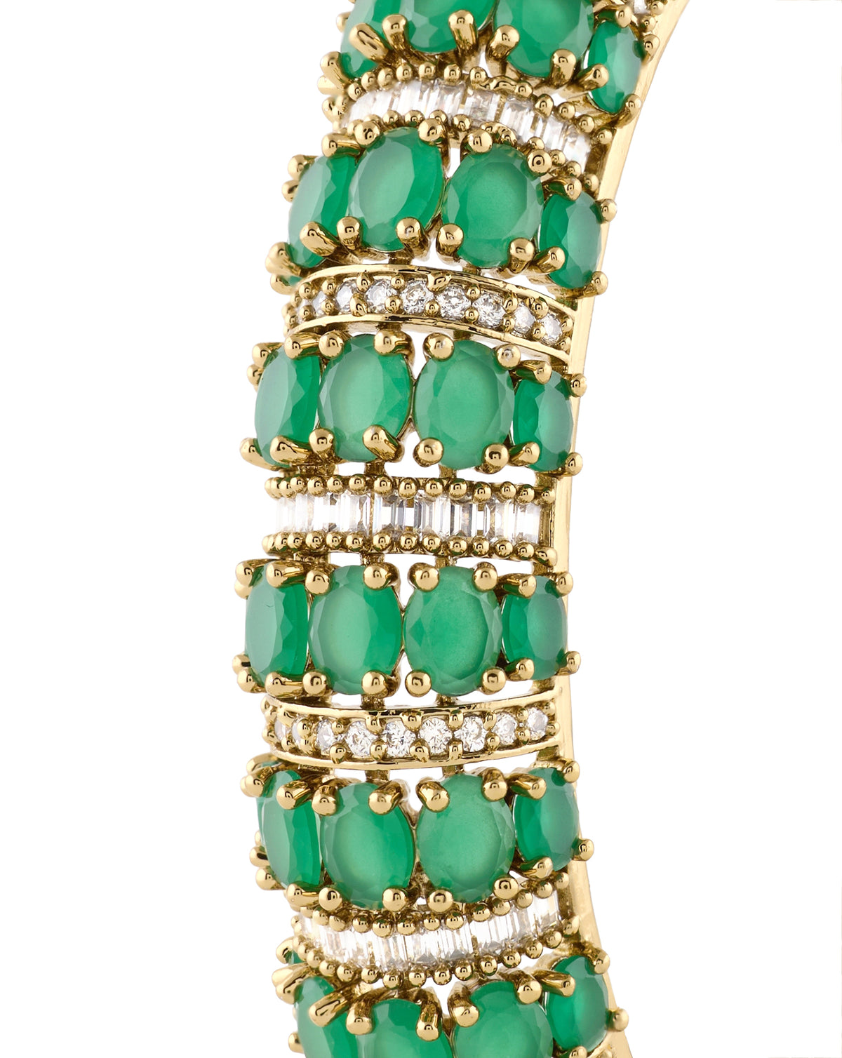 Zircon Green Striped Bangle