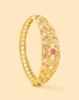Ruby Pearl Jadau Gold Bracelet