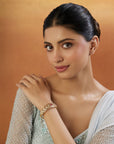 Ruby Pearl Jadau Gold Bracelet