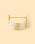 Pearl Jadau Statement Gold Bracelet