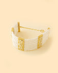 Pearl Jadau Statement Gold Bracelet