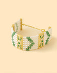 Emerald Pearl Jadau Gold Bracelet