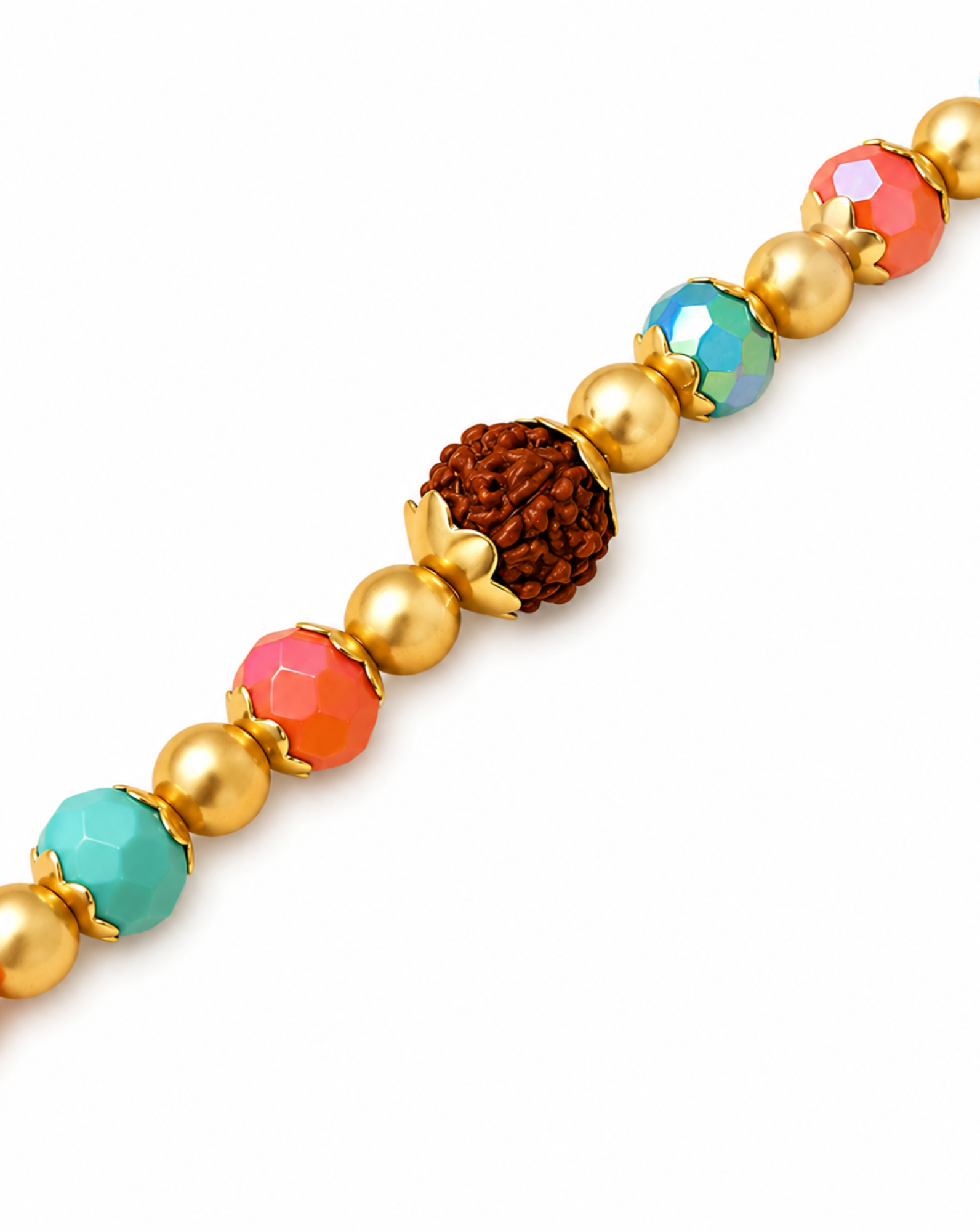 Pearl Maroon Traditional Rakhi